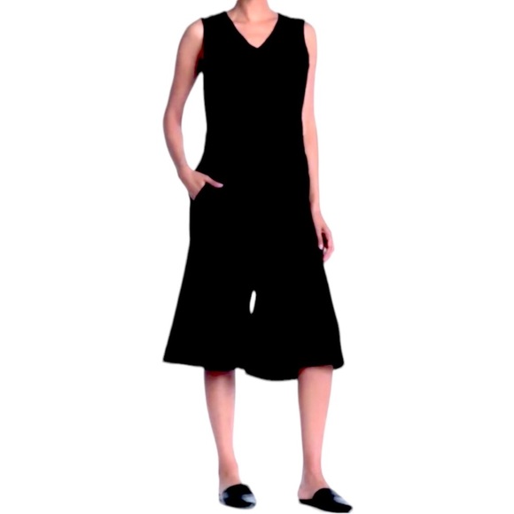 NWT $298 Eileen Fisher Vintage Jumpsuit Small 6 8 Cropped Soft V Neck Sleeveless - Picture 8 of 16